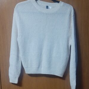 H&M Textured Cream Sweater